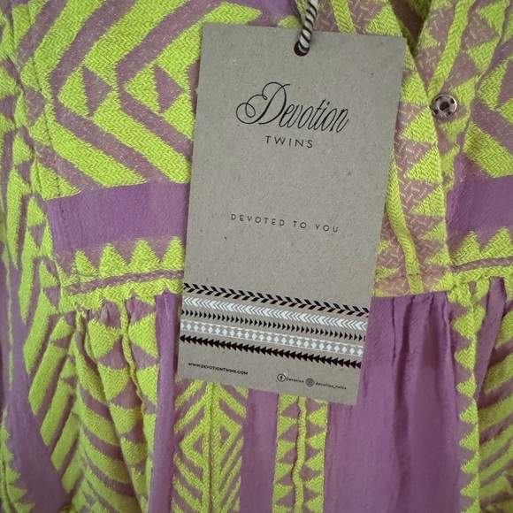 Devotion Twins Ella dress in lilac & neon yellow, NEW NWT, Size M from Anthro - Picture 5 of 9